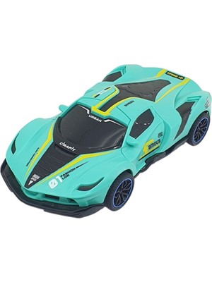 Aksiyon Global Sürtmeli Drift Arabalar 15 cm - D400-52 - Turkuaz (Lisinya)