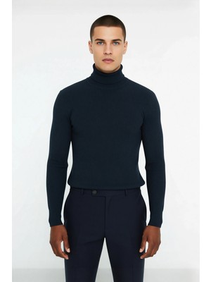 Ersefa Erkek Fitted Balıkçı Yaka Fitilli Uzun Kollu Kazak Günlük Şıklığı ve Kış Konforunu Birleştirir