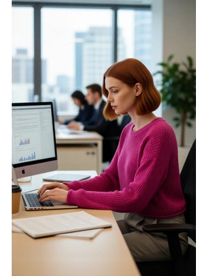 FRM Modern Kadın Super Crop Oversize Bisiklet Yaka Dokulu Triko Akrilik Kazak Kış Kombinleri Için