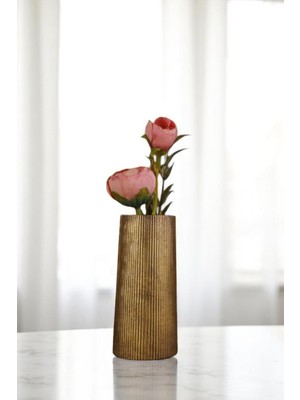 Evene Vazo Küçük Vazo Masa Üstü Vazo Ev Dekorasyon Vazo Beyaz Renk Model 59