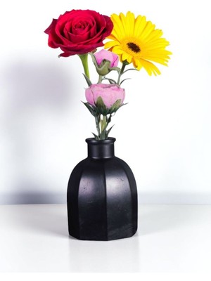 Evene Vazo Küçük Vazo Masa Üstü Vazo Ev Dekorasyon Vazo Gümüş Eskitme Renk Model 53