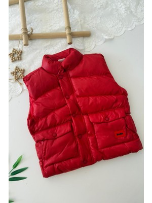 Miniğimin Cicileri Cepli Unisex Çocuk Şişme yelek - Kırmızı