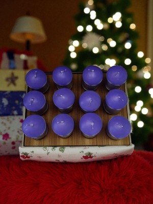 İV Candles İV BLUE PURPLE Homedecor Mor Renk Suda Yüzen  24 Adet Mum