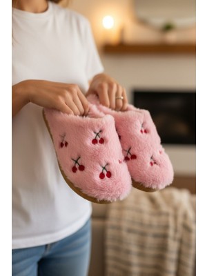 Moda Fırsat Kadın Günlük Terlik Peluş Içi Yünlü Kürklü Terlik Misafir Çeyiz Bohça Gelin Ev Terliği