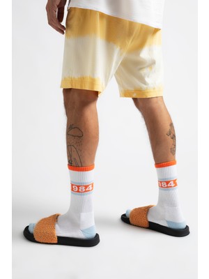 Arteziahn Since 1984 Orange - Blue Turuncu - Mavi  Lifestyle & Spor Havlu Taban Organik Çorap