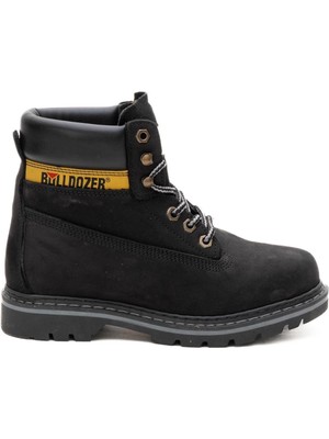 Bulldozer 230505 Siyah Nubuk Kadın Bot