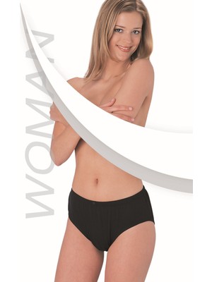 Güneri Underwear Siyah Gizli Lastikli Süprem Slip % 100 Pamuklu Slip 3 ’lü Paket 231-3S