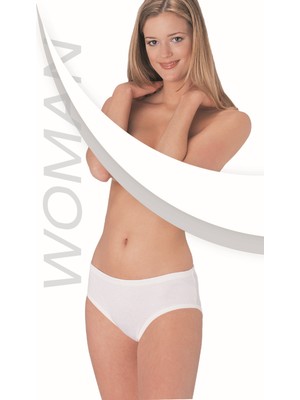 Güneri Underwear Beyaz Gizli Lastikli Süprem Slip % 100 Pamuklu Slip 3’lü Paket 231-3B