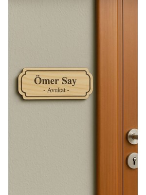 Evsay Ahşap Ofis Oda Kapı Isimliği Yönlendirme Tabelası Levhası Kişiselleştirilebilir