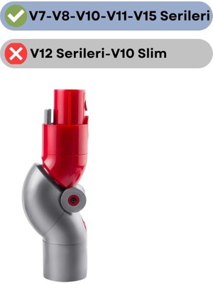 robotyedek Dyson V7 V8 V10 V15 Uyumlu Mobilya Altı Adaptörü 1 Adet