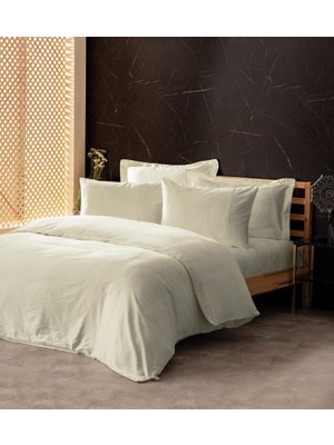 AyrStore Silky Ipek Çift Kişilik Nev Takımı Ekru