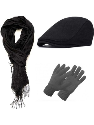 Rupen Kraft Şal + Şapka + Eldiven 3 Lü Kombin