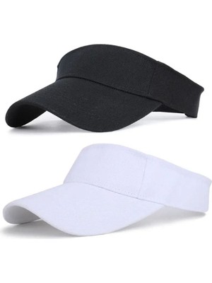 Rupen Kraft 2 Adet Unisex Sporcu Koşu Tenis Vizör Şapka Arka Kısmı Ayarlanabilir