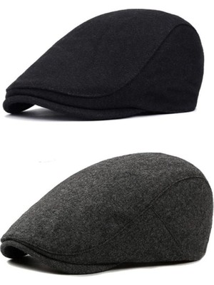 Rupen Kraft 2 Li Set Kışlık Kaşe Kasket Şapka Yün Kasket London Kasket