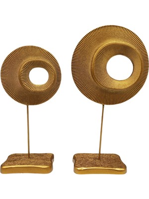 Peramari Dekoratif Polyester Ikili Yuvarlak Aksesuar Gold Eskitme