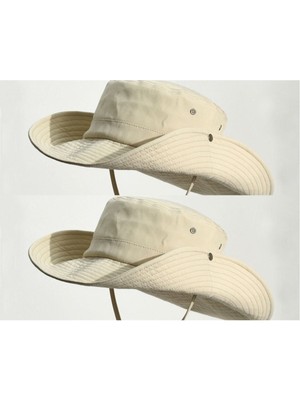 Rupen Kraft 2 Li Yazlık Safari Fötr Cotton Kovboy Şapkası ( 2 Adet )