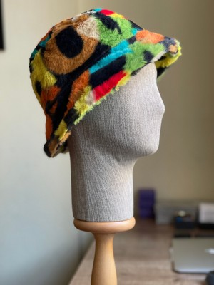 Rupen Kraft Unisex Kova Model Balıkçı Renkli Desenli Bucket Hat Peluş Şapka