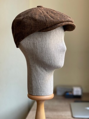 Rupen Kraft Standart Kışlık Yün Ingiliz Kasket Dökümlü Peaky Blinders Model Erkek Kasket Balıksırtı Kasket