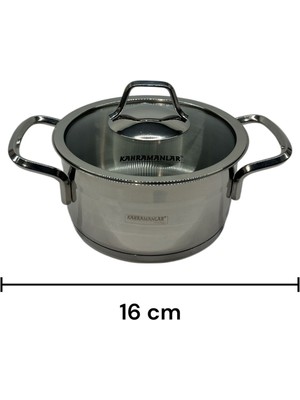 Peramari Kahramanlar Çelik Sırma Derin Tencere 16 cm