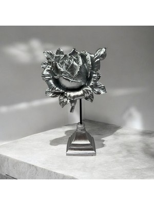 Peramari Dekoratif Polyester Tekli Dik Gül Çiçek Gold Sade