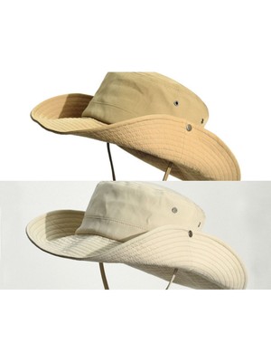 Rupen Kraft 2 Li Yazlık Katlanabilir Safari Fötr Cotton Kovboy Şapkası (2 Adet)