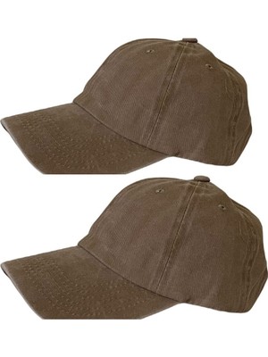 Rupen Kraft Yeni Sezon 2 Li Set Yıkamalı Eskitme Şapka Vintage Şapka