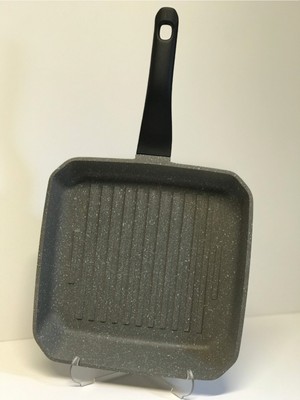 Peramari Alüminyum Döküm Grill Kare Tava 26*26 cm Gri