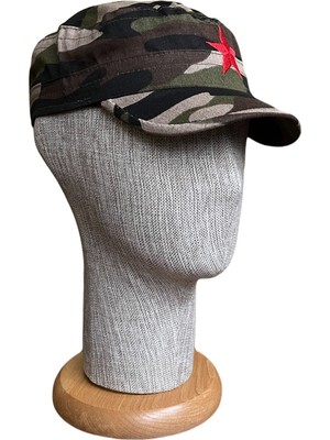 Rupen Kraft Çırtlı Yıldızlı Yazlık Pamuklu Koton Castro Şapka Kısa Terekli