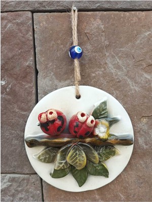 Peramari Dekoratif Polyester  Duvara Asmalı Tekli Nazarlık Uğur Böcekli