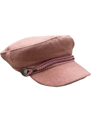 Rupen Kraft Kışlık Kaşe Kumaş Kadın Kaptan Şapka
