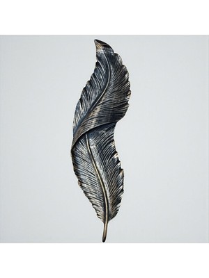 Peramari Dekoratif Polyester Tekli Duvara Asmalı Dik Yaprak Gold Eskitme