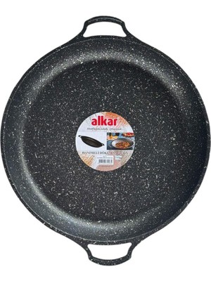 Peramari Alkara Döküm Granit Hanımeli Saç Kavurma Tavası 36 cm Siyah