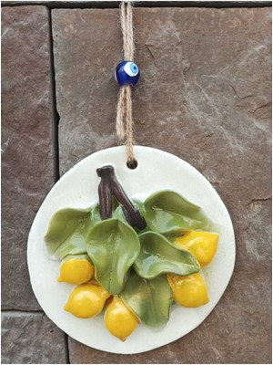 Peramari Dekoratif Polyester  Duvara Asmalı Tekli Nazarlık Limon