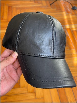 Rupen Kraft %100 Hakiki Deri Türk Malı Spor Şapka Deri Şapka Deri Kasket Deri Cap
