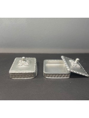 Peramari Dekoratif Polyester Ikili Takı Seti Gümüş