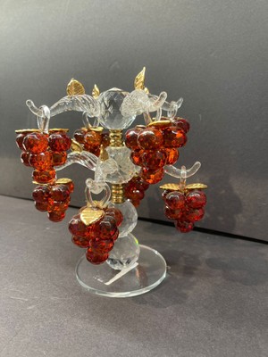 Peramari Dekoratif Kristal Cam Sekizli Salkım Üzüm Turuncu Gold