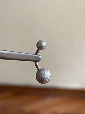 Rupen Kraft 316 L Cerrahi Çelik Parıltılı Top Model Göbek Piercingi