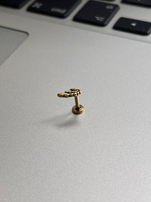 Rupen Kraft 316 Cerrahi Çelik Tragus Helix Kıkırdak Conch Minimal Melek Kanadı Piercing