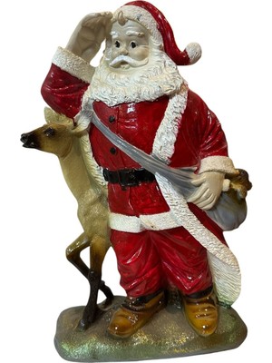 Peramari Dekoratif Polyester Tekli Noel Baba Biblo
