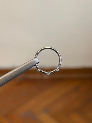 Rupen Kraft 316 L Cerrahi Çelik Atom Taşlı Kıkırdak Piercingi Rook Orbital Helix Septum Piercing