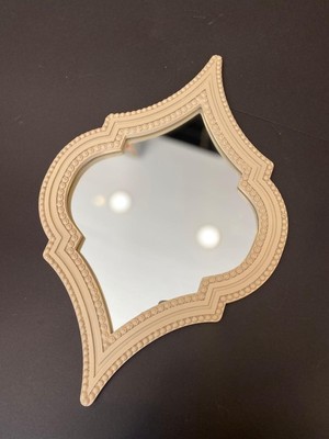 Peramari Dekoratif Polyester Tekli Damla Ayna Krem