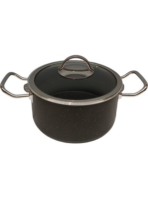 Peramari Tuna House Granit Derin Tencere  18 cm  Siyah