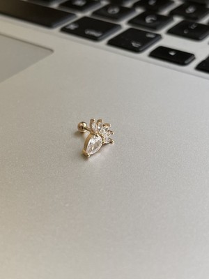 Rupen Kraft 316 L Cerrahi Çelik Dudak Kıkırdak Helix Tragus Piercingi pençe Detaylı Piercing