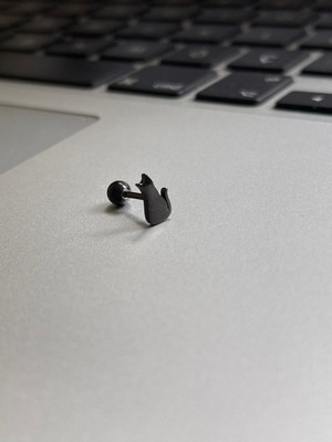 Rupen Kraft Cerrahi Çelik Tragus Helix Kıkırdak Conch Minimal Kedili Piercing