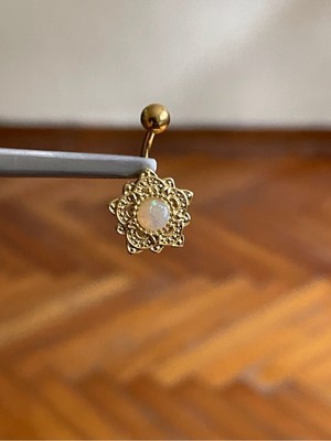 Rupen Kraft 316 L Cerrahi Çelik Opal Taşlı Otantik Göbek Piercingi