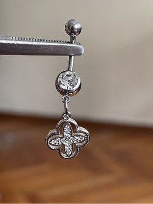 Rupen Kraft Cerrahi Çelik Piercing Yonca Piercing Yonca Göbek Piercingi