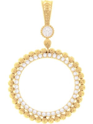 Hakan Mücevherat Taşlı Dorikalı Çeyrek Altın Çerçevesi 14 Ayar Altın