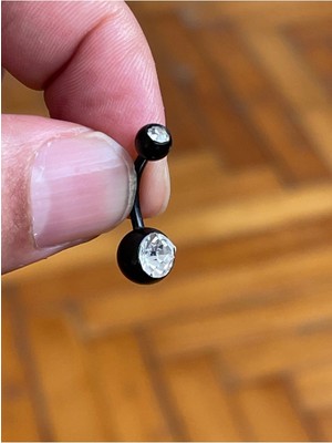 Rupen Kraft 316 Cerrahi Çelik Tek Taş Göbek Piercingi