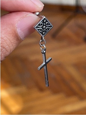 Rupen Kraft 316 Cerrahi Çelik Sallantılı Haç Model Piercing