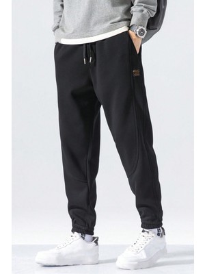 Genius Store Genıus Store Erkek Eşofman Içi Polarlı Bağcıklı Bel Jogger Spor Eşofman Altı SPOR-ESF001